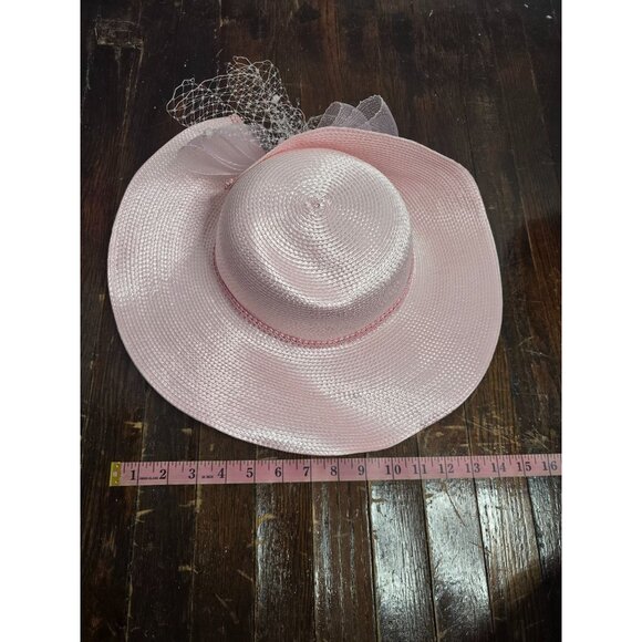 Vintage Pastel Pink Derby Church Hat Tulle - Picture 14 of 16